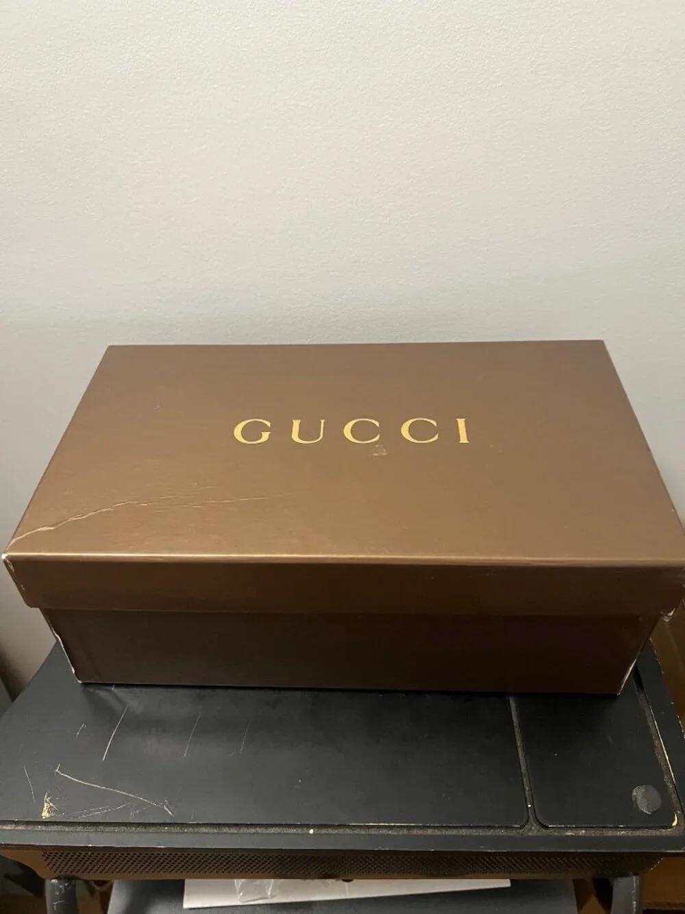Gucci Beige Embossed Leather Wedge Pumps with GG Logo Detail Size 7 US / 37 EU